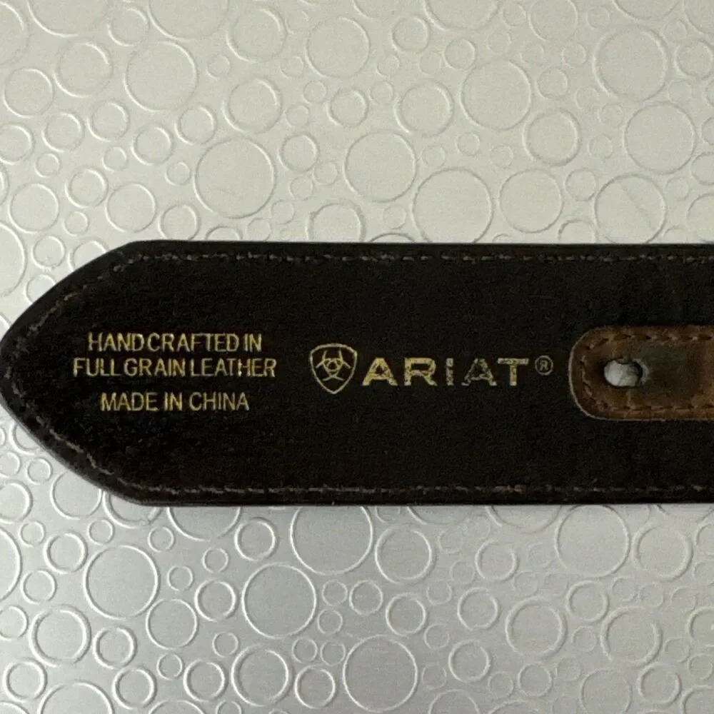 Ariat Scout Leather Western Belt 42 GripStrip 2007 Limited Edition Buckle 1.5”